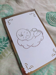 Papiernictvo - Magic card - bábätko v oblakoch - 16560668_