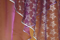 Úžitkový textil - Záclona fialové trojuholníky - 16560680_
