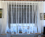 Úžitkový textil - Záclona biela krešovaná organza - 16560702_