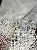 Úžitkový textil - Záclona mriežka v metráži v béžovom - 16560729_