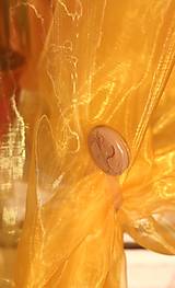 Úžitkový textil - Záclona v lesklej žltej organze - 16560741_