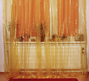 Úžitkový textil - Záclona v lesklej žltej organze - 16560742_