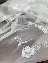 Úžitkový textil - Žakárová záclona v metráži s kvetmi - 16561022_