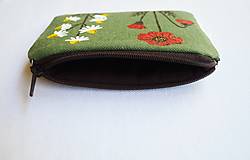 Peňaženky - Mini peňaženka (+zadný zips) - Maky a Harmanček (ručna maľba) - 16562991_
