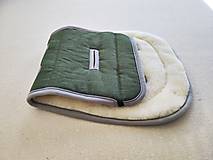 Detský textil - VLNIENKA podložka do kočíka EasyWalker Jimmey 100% Merino Top Super wash Natural 100% ľan Forest Green - 16563320_