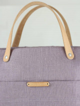 Kabelky - Dámska veľká elegantná kabelka z exkluzívneho nepremokavého ľanu, letná kabelka ružovofialovej farby - 16562922_