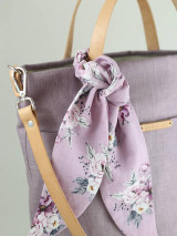 Kabelky - Dámska veľká elegantná kabelka z exkluzívneho nepremokavého ľanu, letná kabelka ružovofialovej farby - 16562924_