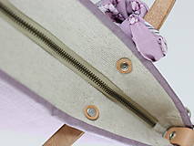 Kabelky - Dámska veľká elegantná kabelka z exkluzívneho nepremokavého ľanu, letná kabelka ružovofialovej farby - 16562927_