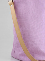 Veľké tašky - Veľká elegantná kabelka z exkluzívneho nepremokavého ľanu, letná kabelka ružovej farby "Orchidea" - 16563953_