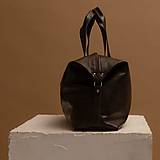 Veľké tašky - Kožená cestovní taška - tmavě hnědá - 16564243_