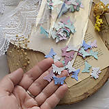 Papiernictvo - Konfety z ručného papiera - Mini motýľ - 16563257_