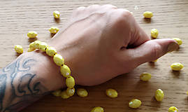Sady šperkov - Sada náramek + náušnice ovál (Žlutá) - 16564296_