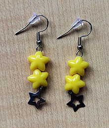 Náušnice - Náušnice hvězda (Žlutá) - 16564255_