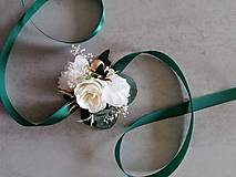 Náramky - svadobný náramok smaragdový - 16562806_