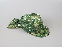 Detské čiapky - Letný detský šilt na zelenej lúke - prémiová bavlna - 16566703_
