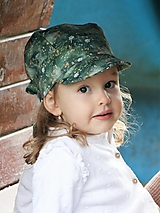 Detské čiapky - Letný detský šilt na zelenej lúke - prémiová bavlna - 16566712_