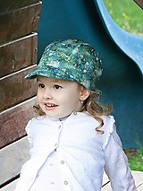 Detské čiapky - Letný detský šilt na zelenej lúke - prémiová bavlna - 16566714_