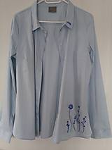 Blúzky a košele - M - ako modrá (ručne vyšívaná košeľa) - 16565805_