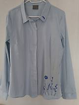 Blúzky a košele - M - ako modrá (ručne vyšívaná košeľa) - 16565806_