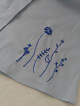 Blúzky a košele - M - ako modrá (ručne vyšívaná košeľa) - 16565807_