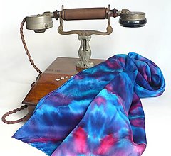 Šatky - Luxusný batikovaný šál. - 16565916_