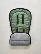Detský textil - Vlnienka podložka do kočíka BABY JOGGER City Premier  100 % merino Top Super Wash Natural 100% ľan Forest Green - 16565745_