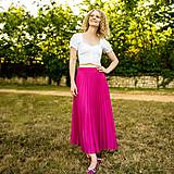 Sukne - Sytě růžová plisovaná sukně - 16566165_