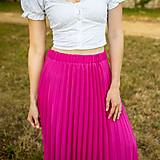 Sukne - Sytě růžová plisovaná sukně - 16566166_