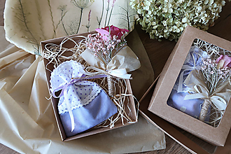 Dekorácie - Voňavá darčeková krabička  - fialová levanduľová - 16565007_