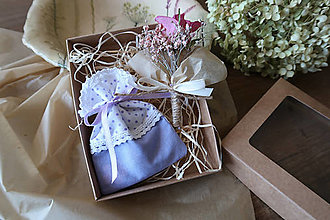 Dekorácie - Voňavá darčeková krabička  - fialová levanduľová (krabička 1) - 16565011_