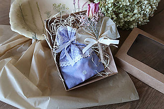 Dekorácie - Voňavá darčeková krabička  - fialová levanduľová (krabička 2) - 16565015_