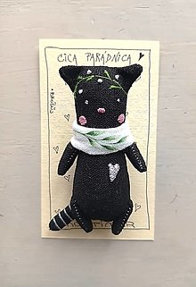 Brošne - Čierna mačka - 16566460_