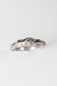 Prstene - Strieborný prsteň lamellae - 16566593_