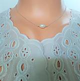 Náhrdelníky - Strieborný náhrdelník s perlou - 16564955_
