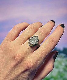 Prstene - Rôznorodé prstienky (Cínovaný prsteň - celestín) - 16565760_