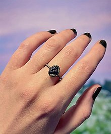 Prstene - Rôznorodé prstienky (Cínovaný prsteň - azurit) - 16565761_