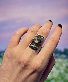 Prstene - Rôznorodé prstienky (Cínovaný prsteň - čaroity) - 16565767_