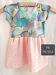 Detské oblečenie - Dětské šaty s růžovou 98,98/104 - 16565313_
