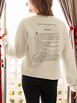 Mikiny - Literárna mikina Pýcha A Predsudok / Jane Austen - v angličtine (Béžová) - 16565081_