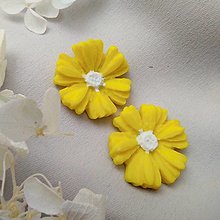 Náušnice - Náušnice Kvety (Žltá) - 16565521_