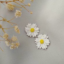 Náušnice - Náušnice Malý kvet (Biela) - 16565553_
