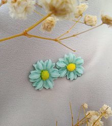 Náušnice - Náušnice Malý kvet (Tyrkysová) - 16565556_