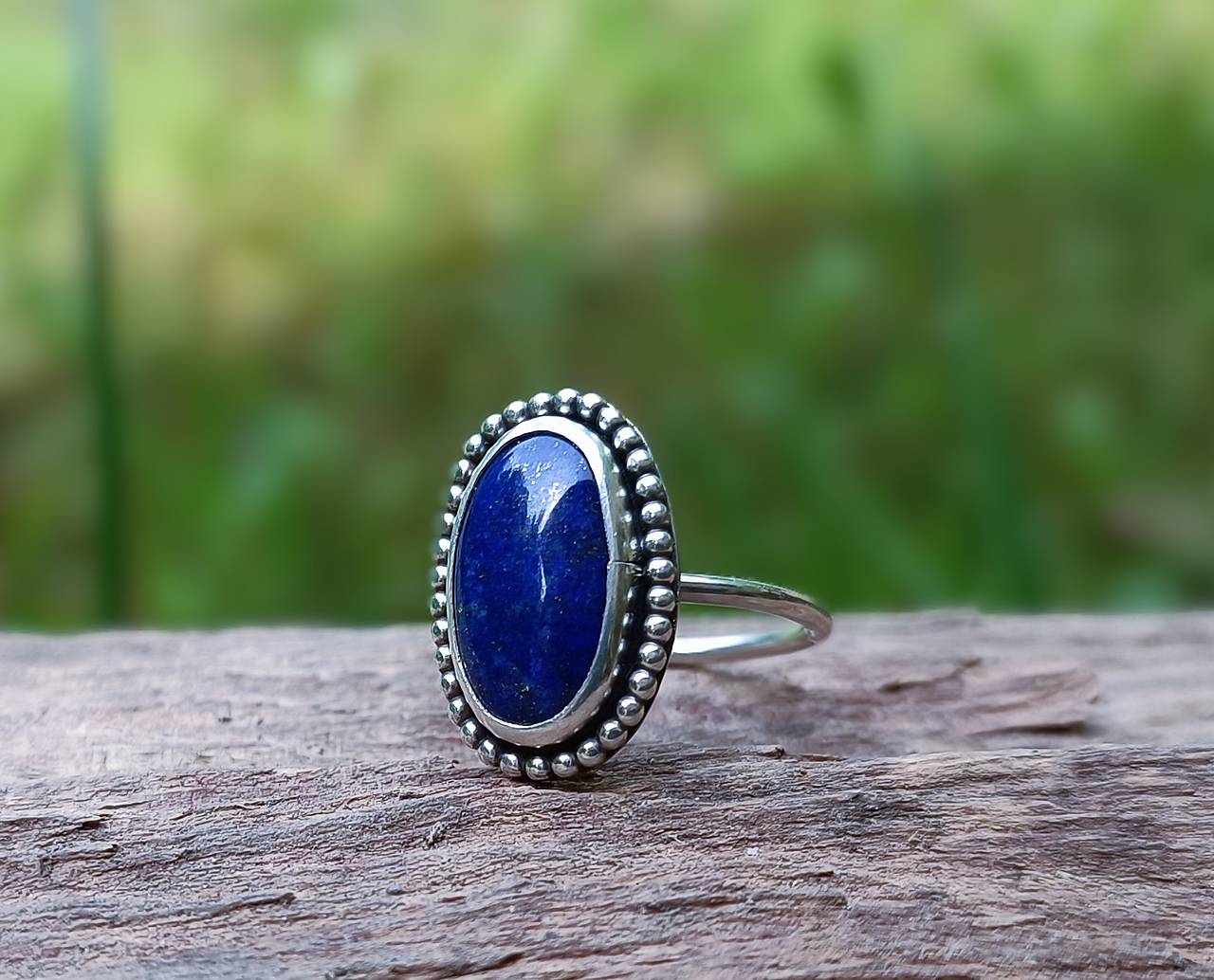 Strieborný Prsteň s Lapis Lazuli