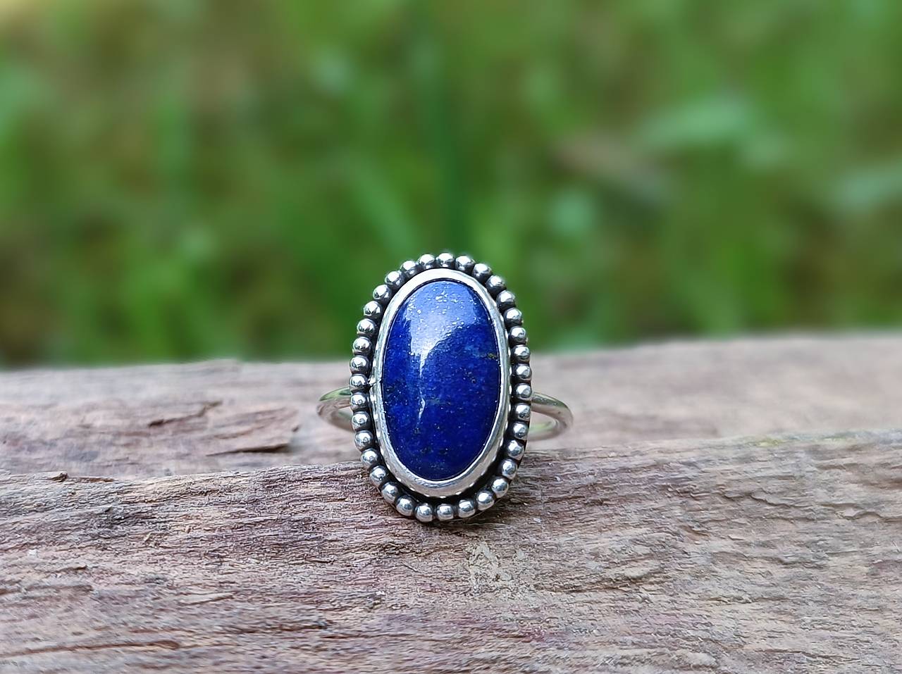 Strieborný Prsteň s Lapis Lazuli