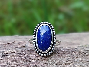 Prstene - Strieborný Prsteň s Lapis Lazuli - 16567988_