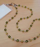 Náhrdelníky - Držiak, náhrdelník na kartičku - zelená - chirurgická oceľ - 16568408_