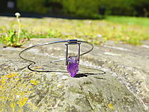Náhrdelníky - Nerezový náhrdelník....." Purple " - 16567891_