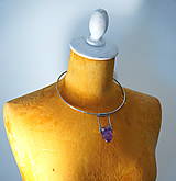 Náhrdelníky - Nerezový náhrdelník....." Purple " - 16567893_