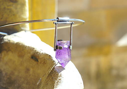 Nerezový náhrdelník....." Purple "