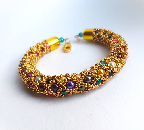 Náramky - Náramok COLORAMA gold - 16567205_
